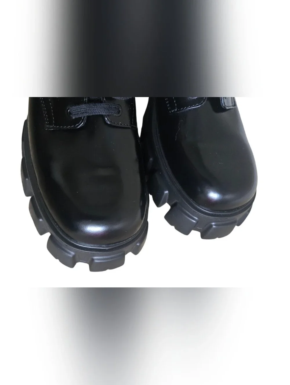 Men's Black Chunky Lace-Up Shoes